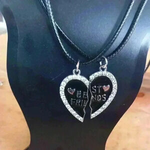 BEST Friends heart necklaces-pair